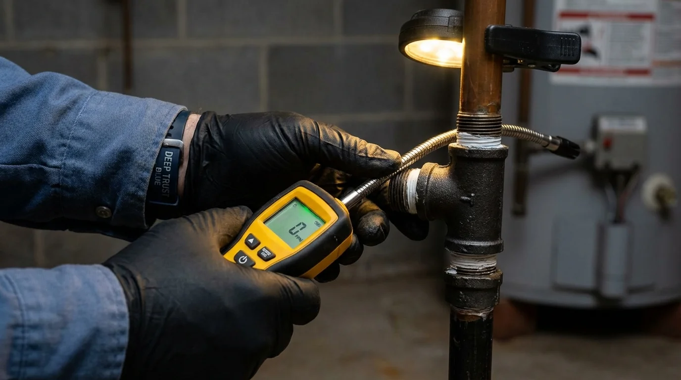 Gas leak detection with electronic sniffer by Johns Plumbing LLC in Schuylerville
