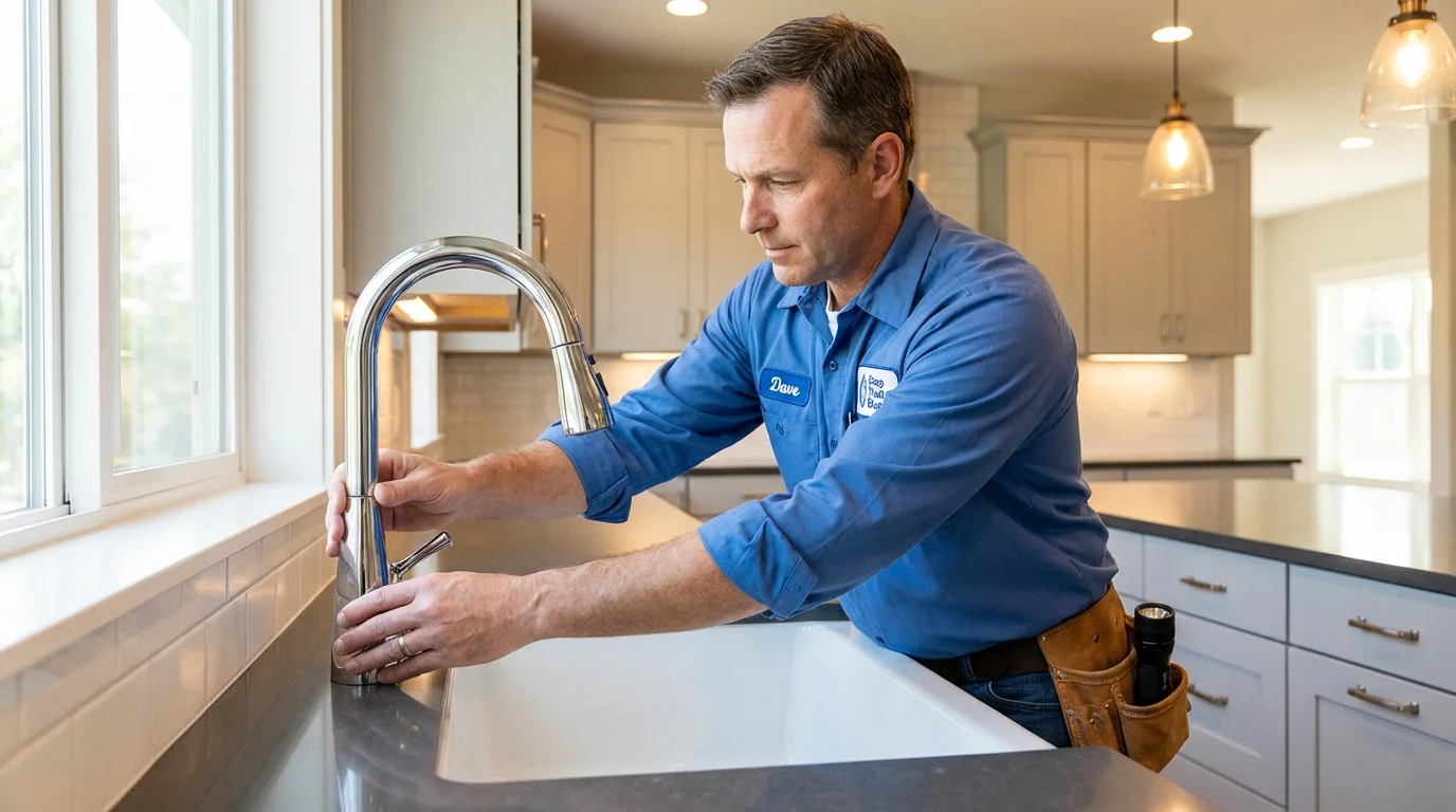 Kitchen faucet installation by Johns Plumbing LLC in Schuylerville